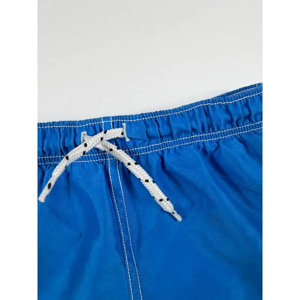 Mini Boden Shark Swim Trunks Blue Size 7-8 swim shorts